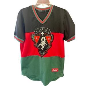 Hudson‎ Outerwear Cartel Embroidered Scorpion Jersey Black Green Red Mens M